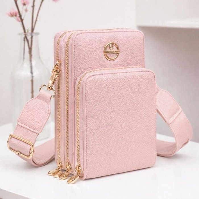 Porta celular crossbody elegante multifuncional