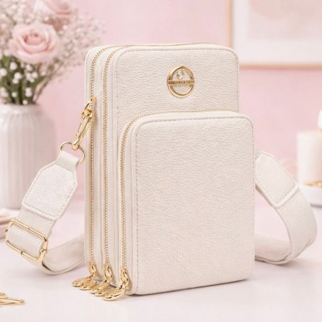 Porta celular crossbody elegante multifuncional