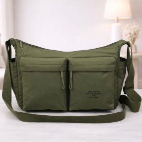 Bolsa crossbody amplia con bolsillos frontales