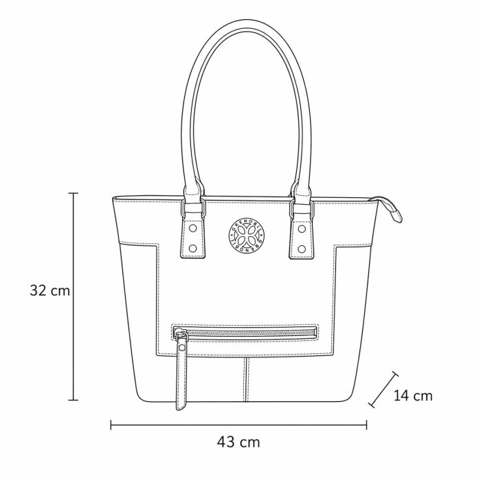 Bolsa brown tote mujer elegante con cierre