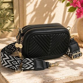 Bolsa crossbody compacta elegante moderna