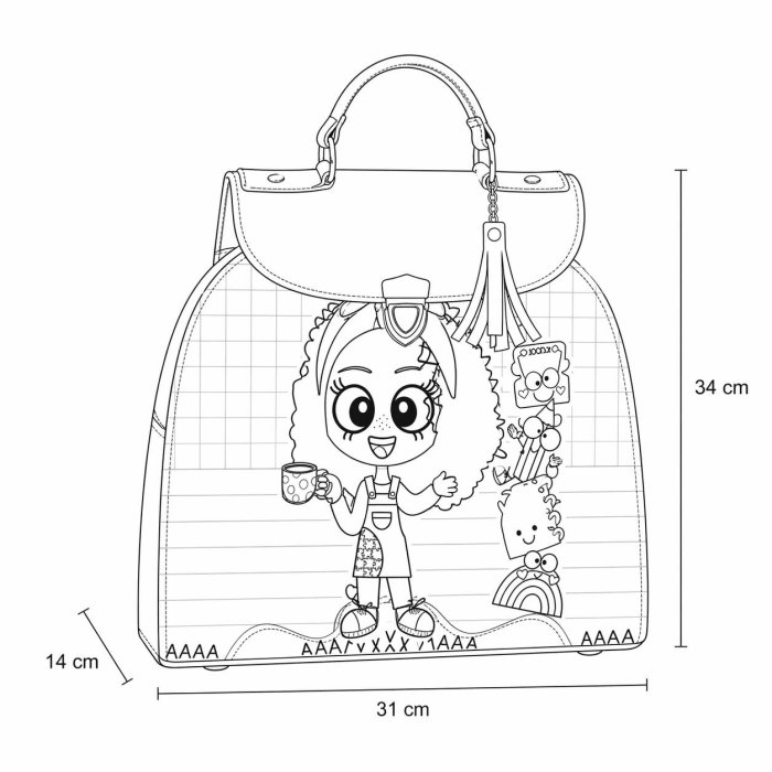 Mochila para maestra diseño escolar