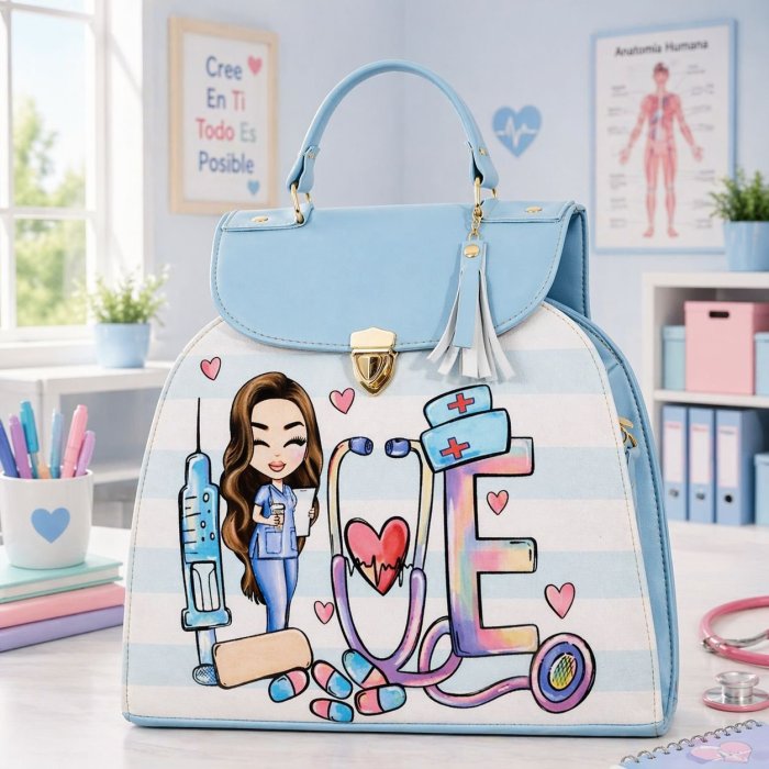 Mochila para enfermera diseño escolar