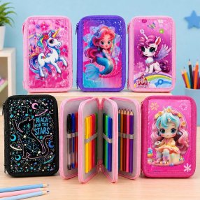 Lapicera infantil con accesorios diseño fantasía