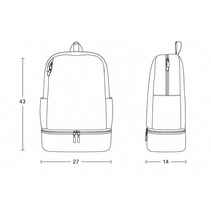 Mochila deportiva amplia con compartimento inferior