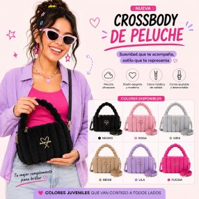 Bolsa de mano con textura suave y diseño moderno