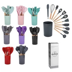 Set de mini utensilios de cocina silicón práctico y moderno