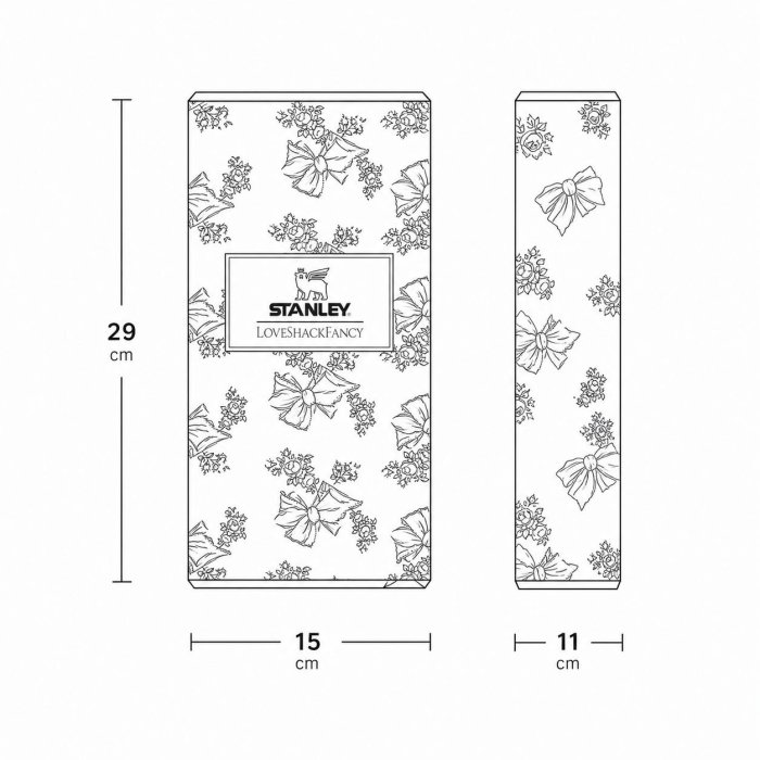 Termo premium con diseño floral y presentación en caja
