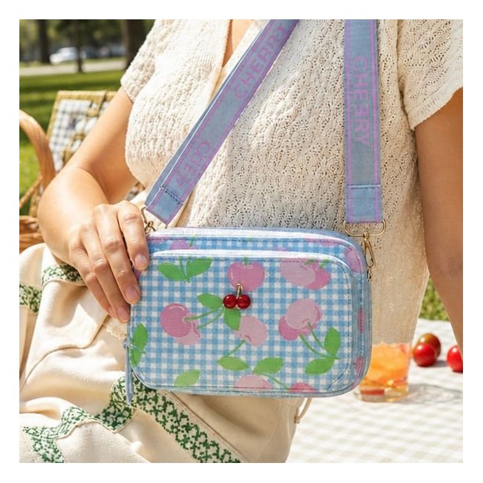 Bolsa crossbody compacta con múltiples compartimentos