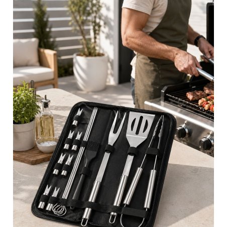 Set de Utensilios para Parrilla con Estuche