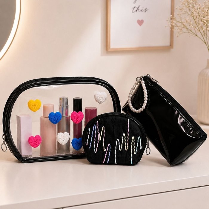 Set de Cosmetiqueras para Maquillaje y Viaje