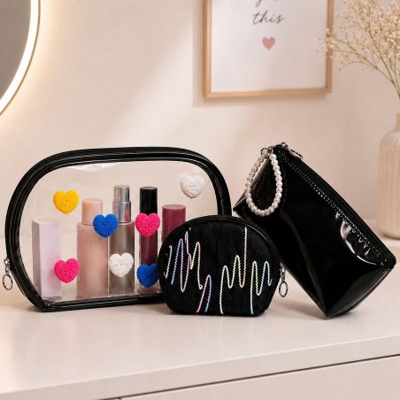 Set de Cosmetiqueras para Maquillaje y Viaje