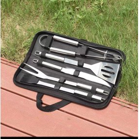 SET DE 5 UTENSILIOS PARA PARRILLADA BBQ