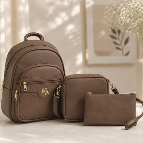 Combo De 3 Piezas Mochila Crossbody Y Monedero