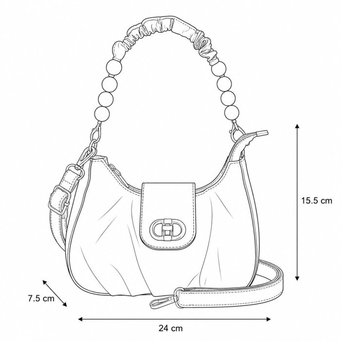 Bolsa De Hombro Elegante Con Correa Ajustable