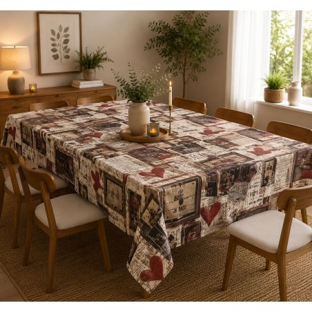 Mantel Rectangular De Poliéster Decorativo