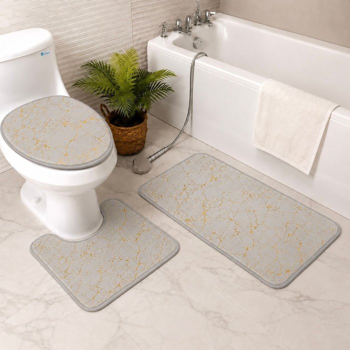 Juego De Baño Decorativo De 3 Piezas
