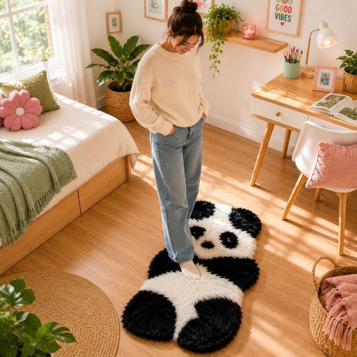 Tapete De Peluche Suave Y Decorativo