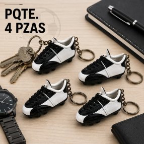 Paquete De 4 Llaveros Con Diseño Deportivo