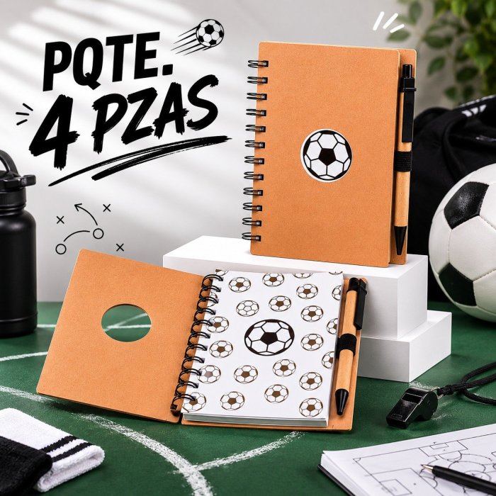 Meta título: Paquete De 4 Libretas Con Bolígrafo
