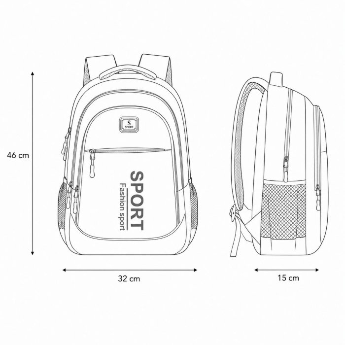 Mochila Multifuncional Con Compartimentos Organizadores