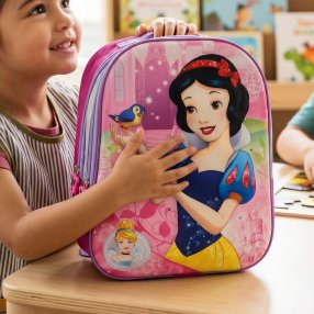 Mochila Infantil 3D con Luces y Doble Cierre para Preescolar
