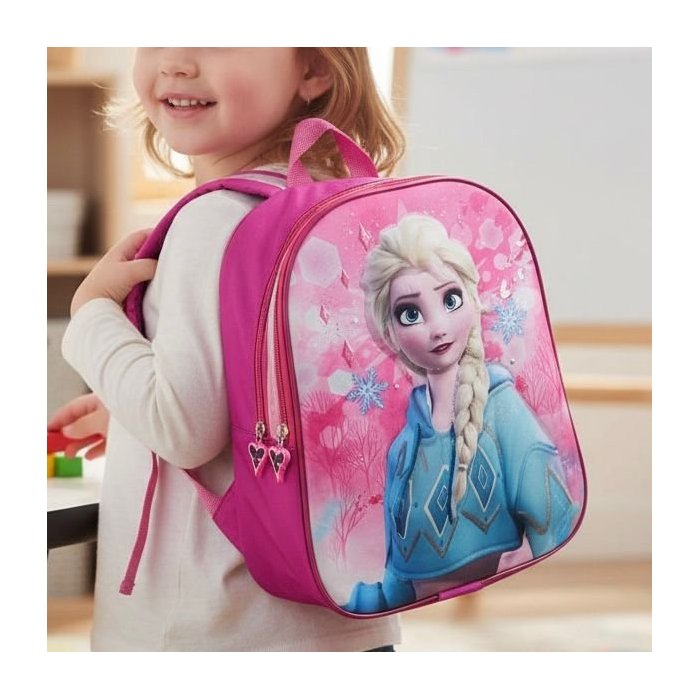 Mochila Infantil 3D con Luces y Doble Cierre para Preescolar