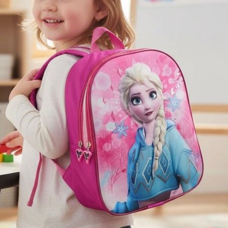 Mochila Infantil 3D con Luces y Doble Cierre para Preescolar