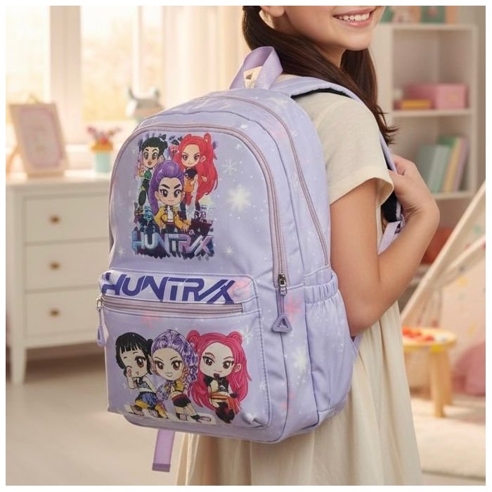 Mochila Escolar Infantil con Compartimentos y Bolsa Frontal