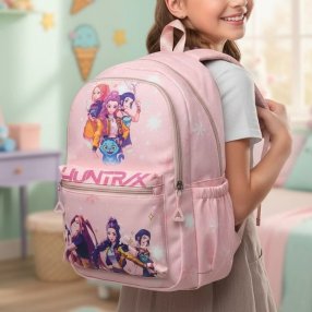 Mochila Escolar Infantil con Compartimentos y Bolsa Frontal