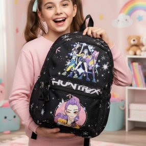 Mochila Escolar Infantil con Compartimentos y Bolsa Frontal