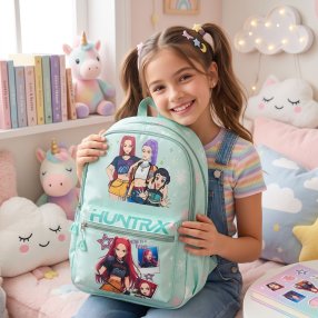 Mochila Escolar Infantil con Compartimentos y Bolsa Frontal