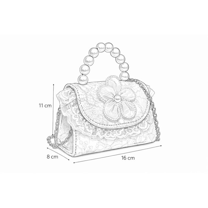 Bolsa Infantil de Moda con Cadena y Asa Decorativa