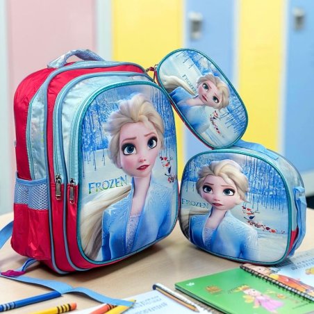 Set Escolar Infantil 3 Piezas Mochila Lonchera y Estuche