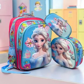 Set Escolar Infantil 3 Piezas Mochila Lonchera y Estuche