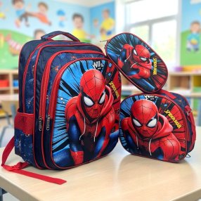 Set Escolar Infantil 3 Piezas Mochila Lonchera y Estuche