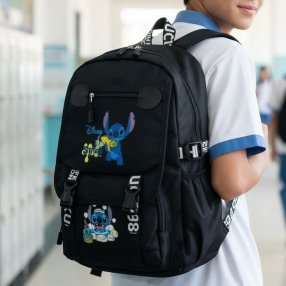 Mochila Escolar Juvenil de Gran Capacidad y Multi Compartimentos