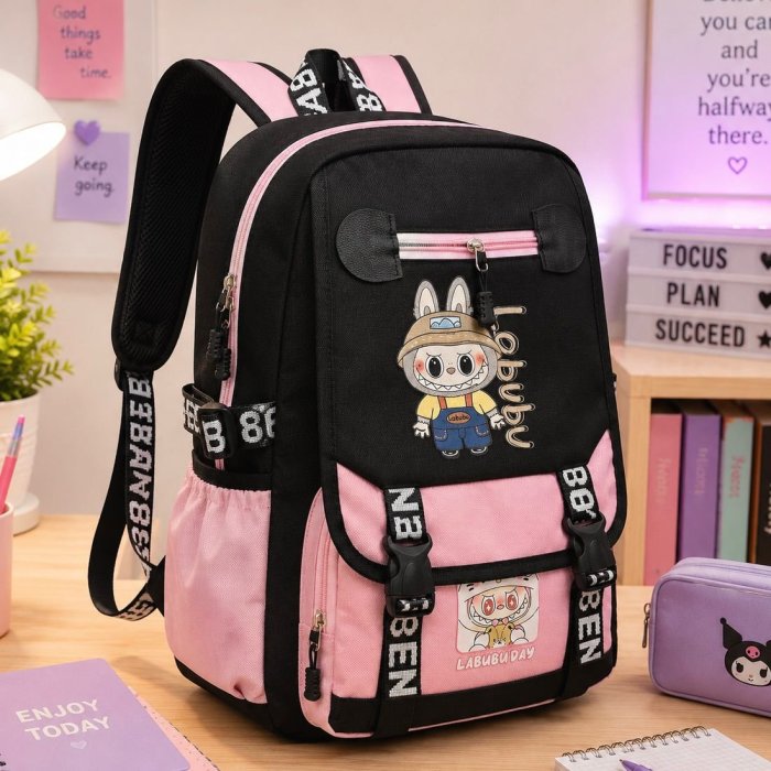 Mochila Escolar Juvenil de Gran Capacidad y Multi Compartimentos
