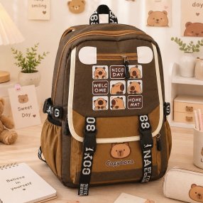Mochila Escolar Juvenil de Gran Capacidad y Multi Compartimentos