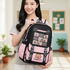 Mochila Escolar Juvenil de Gran Capacidad y Multi Compartimentos