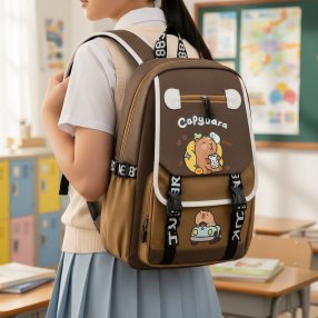 Mochila Escolar Juvenil de Gran Capacidad y Multi Compartimentos