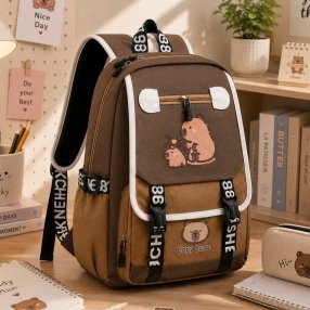 Mochila Escolar Juvenil de Gran Capacidad y Multi Compartimentos