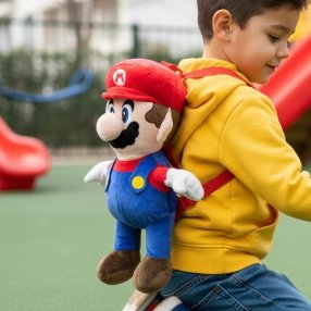 Mochila Infantil de Peluche 3D Interactiva con Movimiento