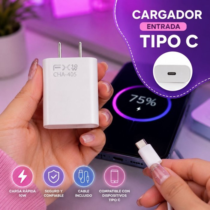 Combo Cargador 2.1A con Cable de Carga para Celular