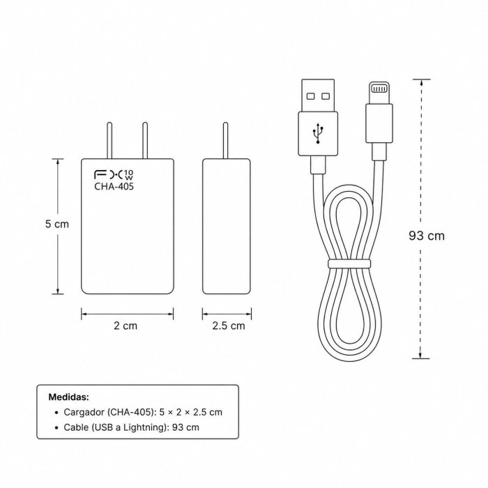 Combo Cargador 2.1A con Cable de Carga para Celular