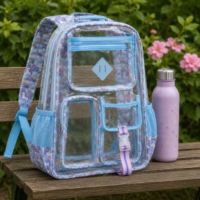 Mochila Transparente Escolar con Múltiples Compartimentos