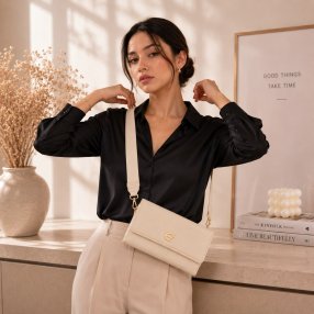 Bolsa Crossbody Tipo Cartera para Mujer con Correa Ajustable