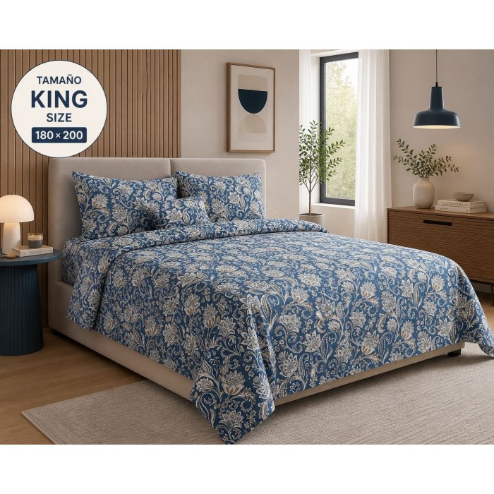 Juego de Sábanas king size 4 Piezas con Fundas para Almohada