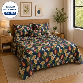 Juego de Sábanas Matrimonial 4 Piezas con Fundas para Almohada