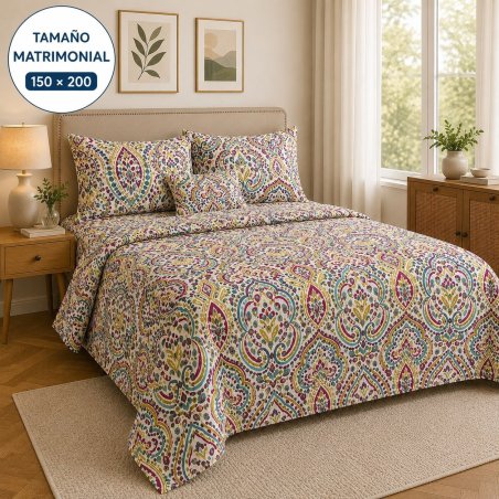 Juego de Sábanas Matrimonial 4 Piezas con Fundas para Almohada